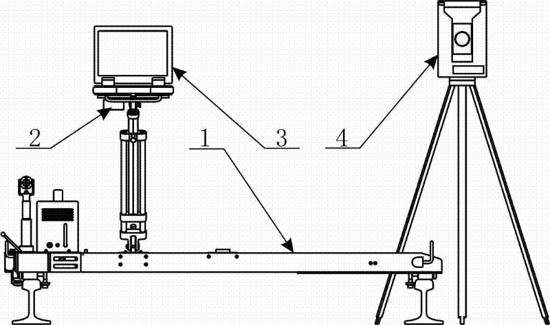 Detection method for restrictedly measuring track parameters and track checking instrument