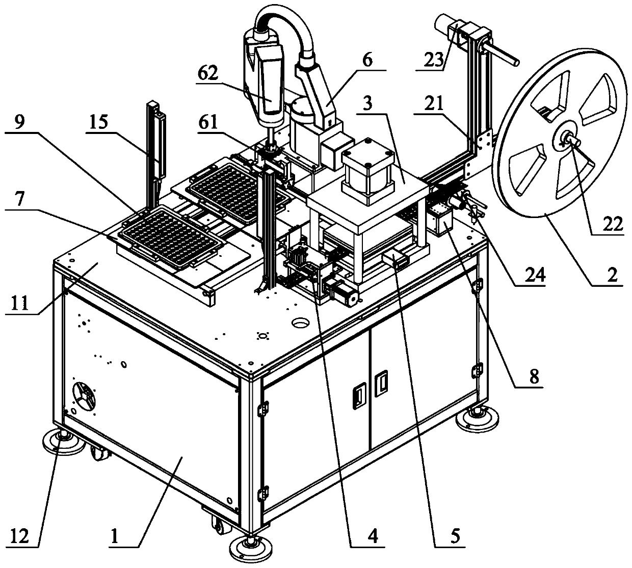 Automatic cut-off, blanking and packaging machine