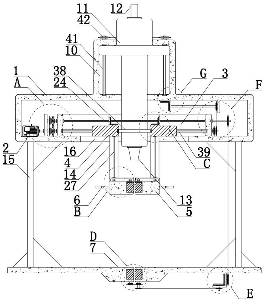 A flexible packaging bag conveying device