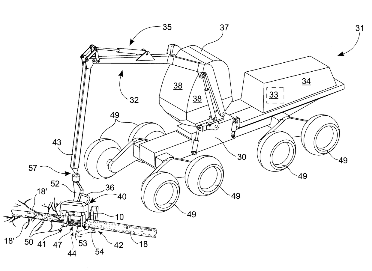 Cutting device and a method of cutting with a cutting device