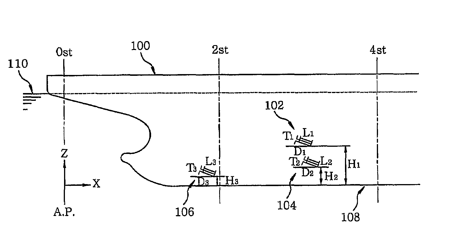 Flow control device for improving pressure resistance and hull vibration