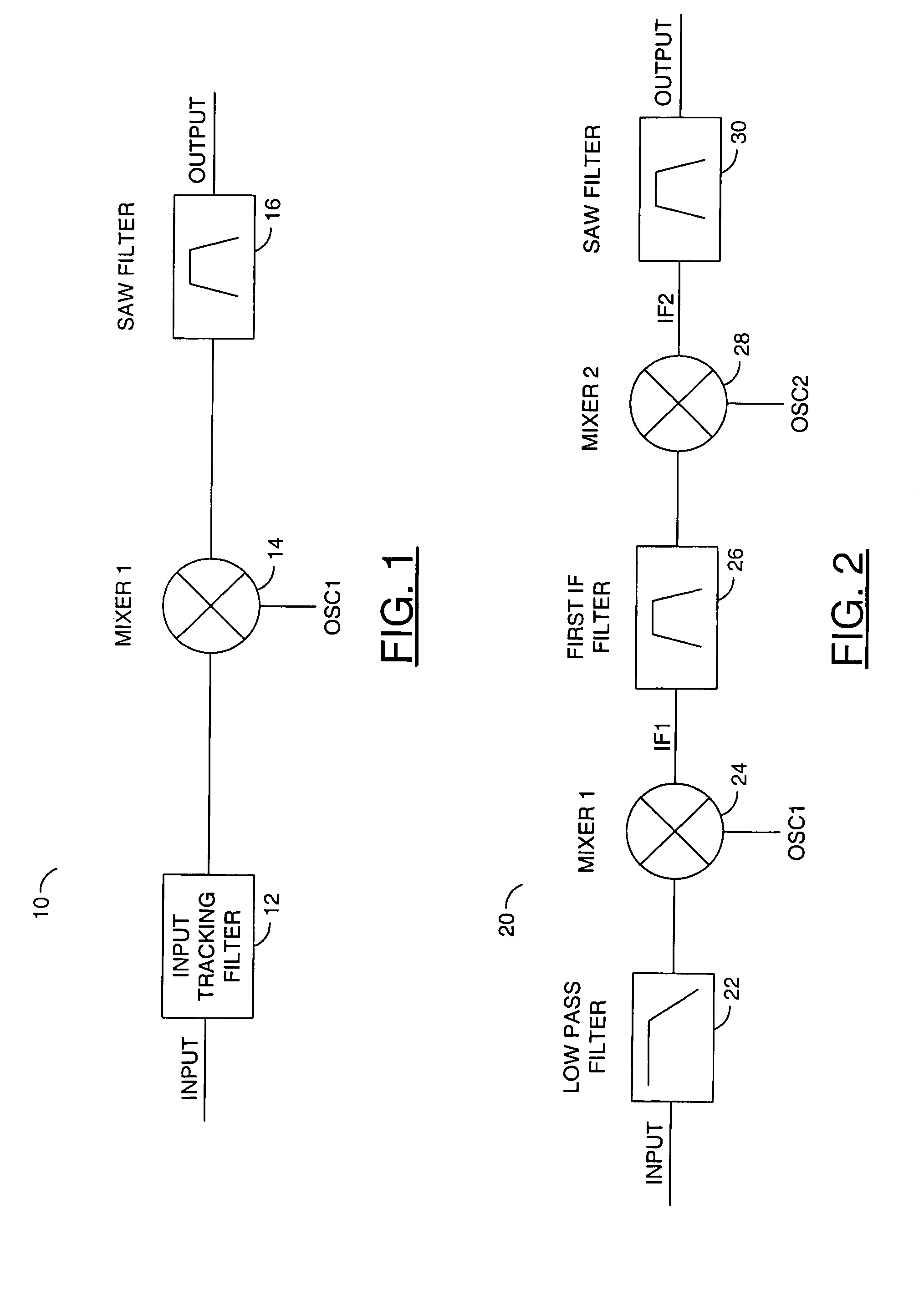 Triple conversion RF tuner with synchronous local oscillators