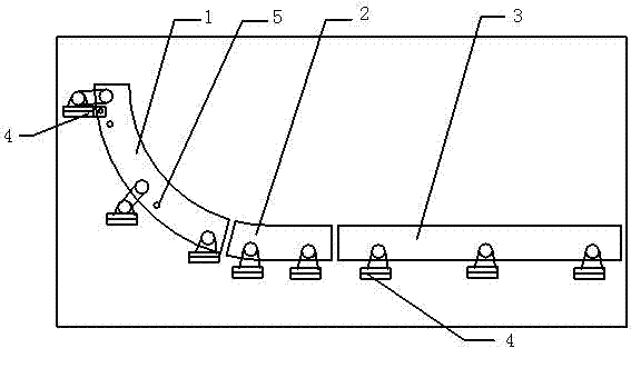 Method for installing fan-shaped sections of slab continuous casting machine