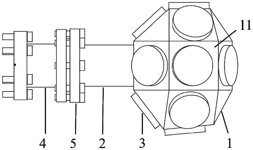 All-glass optical atom cavity with vacuum degree higher than 1*10&lt;-8&gt; Pa and preparation method