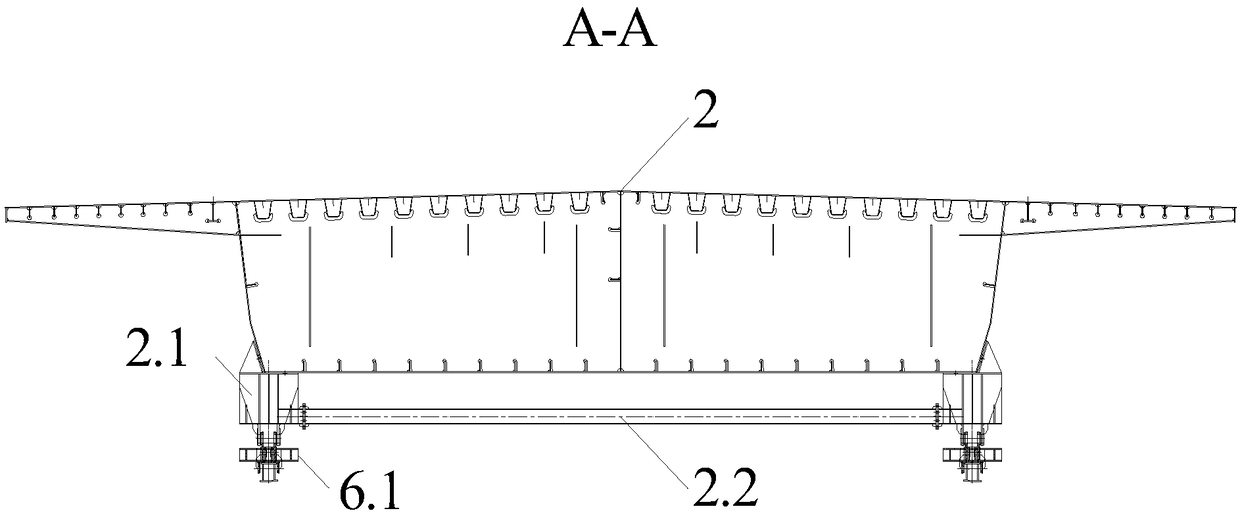 Longitudinal push-close construction device for steel box girder and construction method thereof