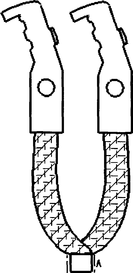 Dynamic-contact braided-line cold press of circuit breaker