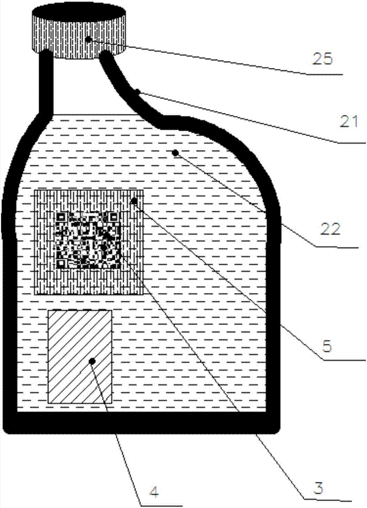 Packaging structure with identification code and reading method of identification code