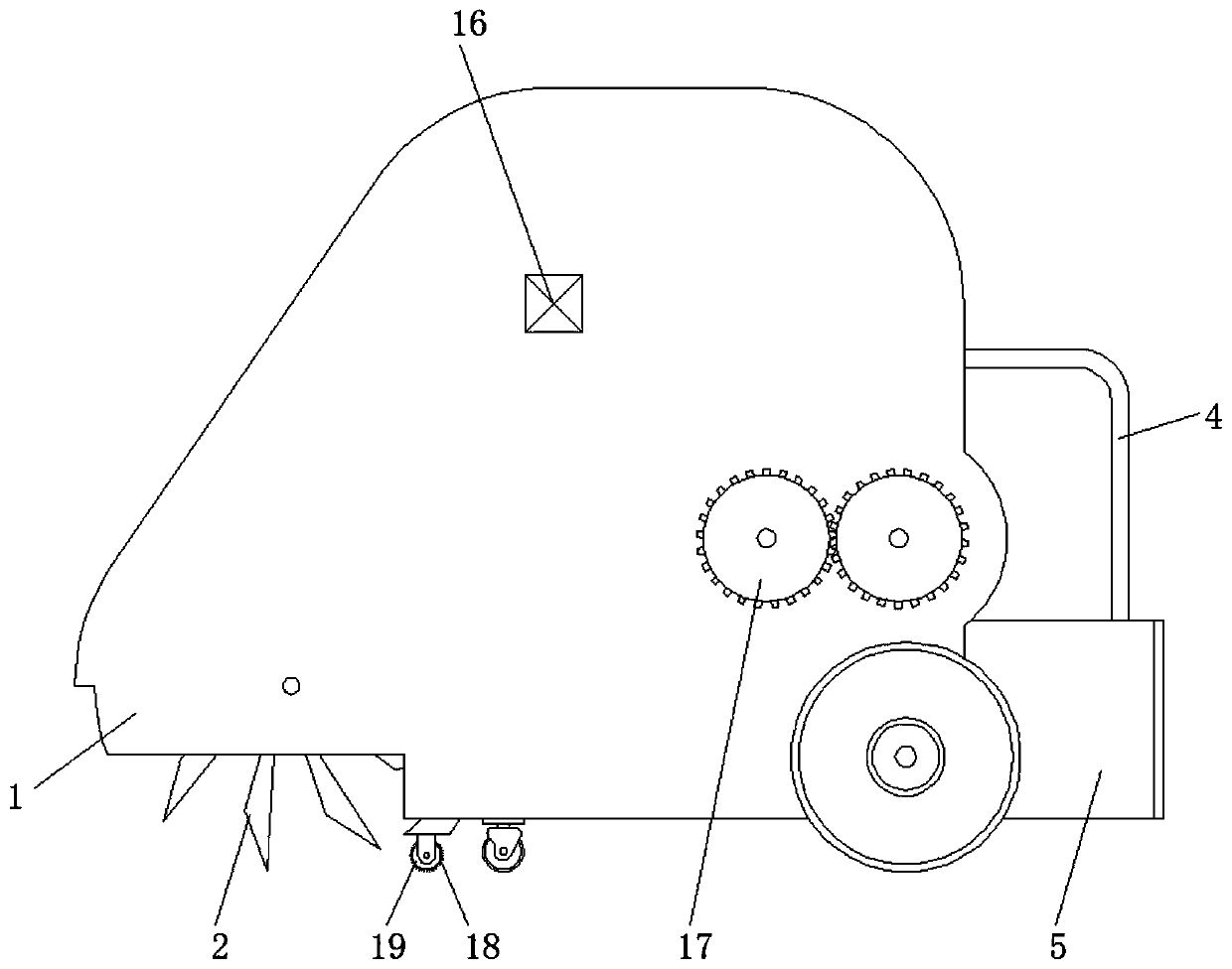 Greening garbage recycle processing device for gardens