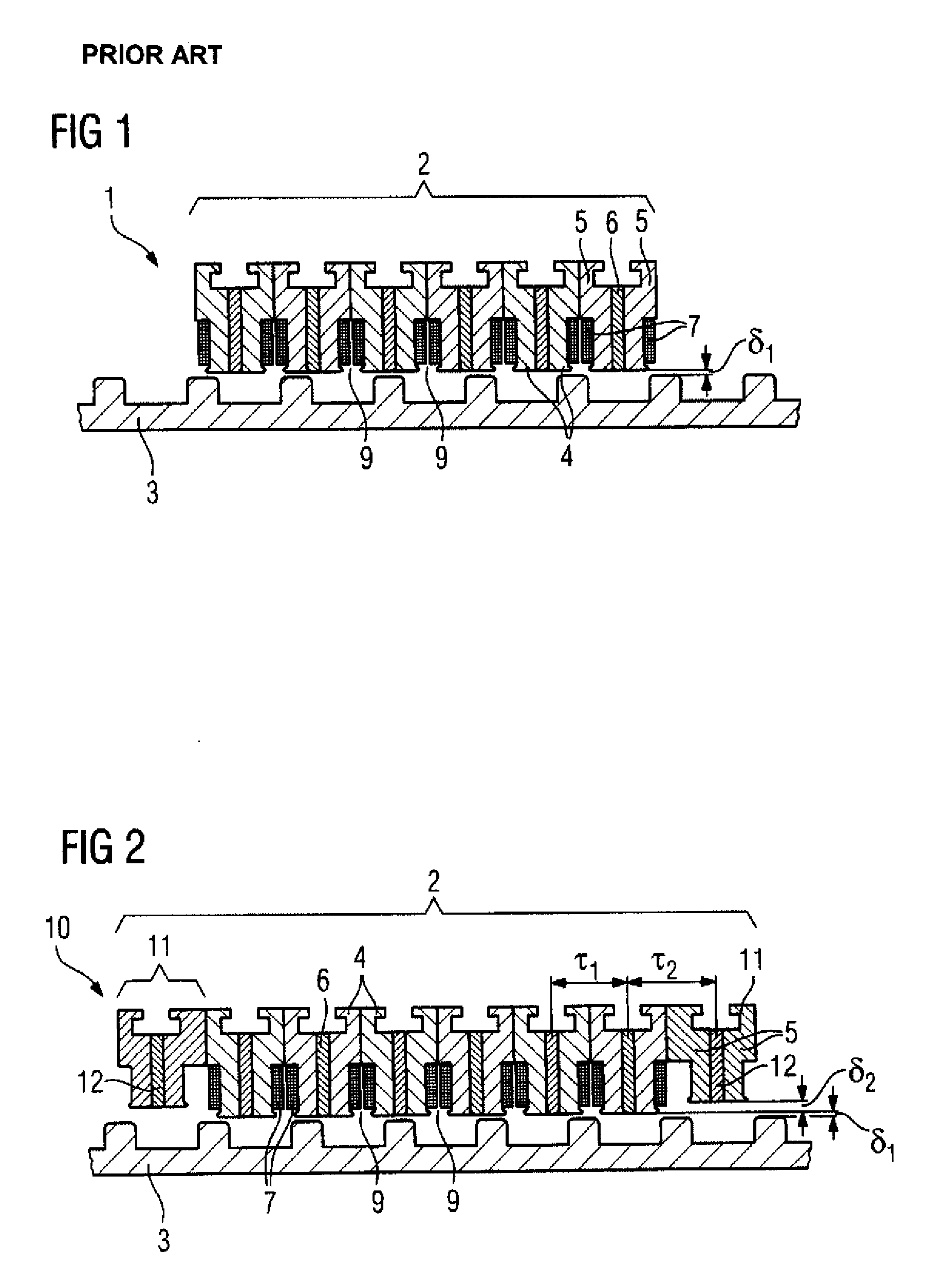 Primary part and linear electrical machine with force ripple compensation