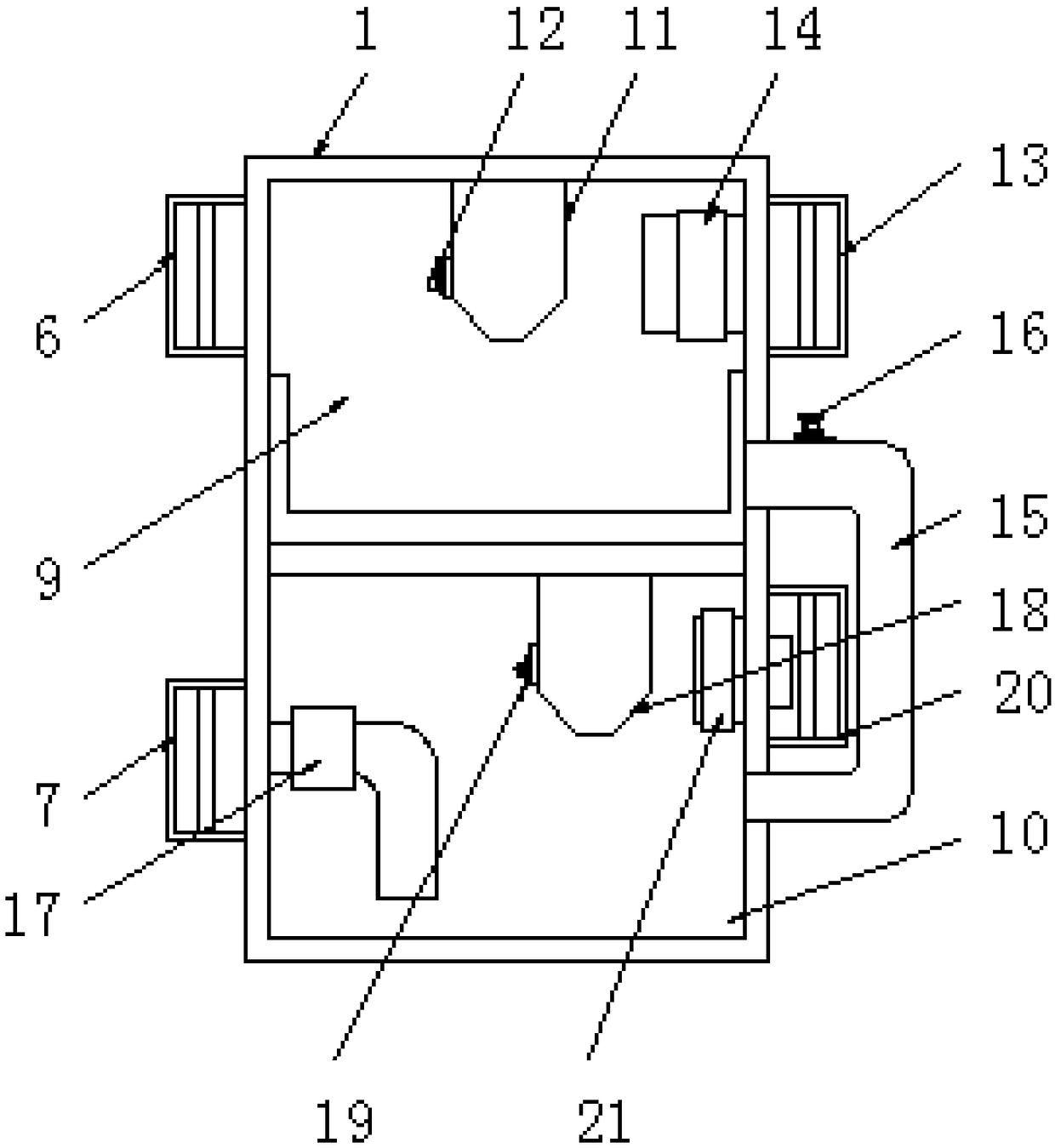 Carbon dioxide increasing device for vegetable greenhouse