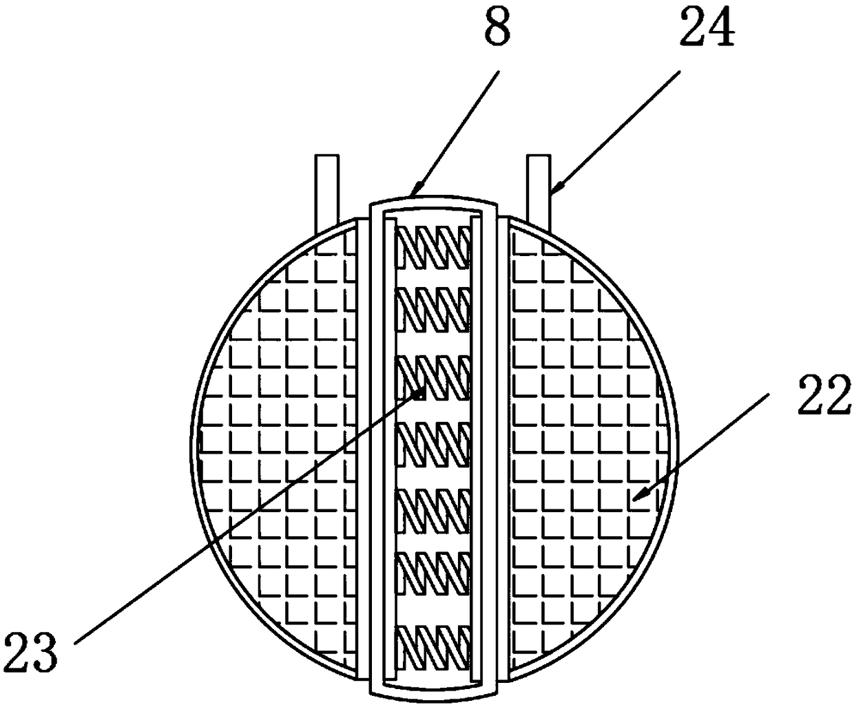 Carbon dioxide increasing device for vegetable greenhouse