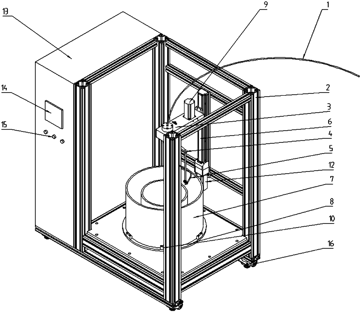 Soft optical cable tension-free take-up device