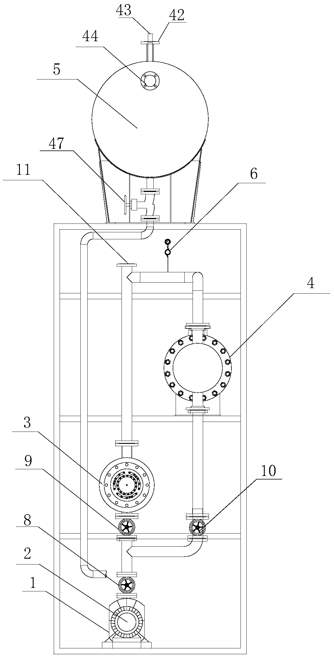 Heat-conducting oil heating device with cooler