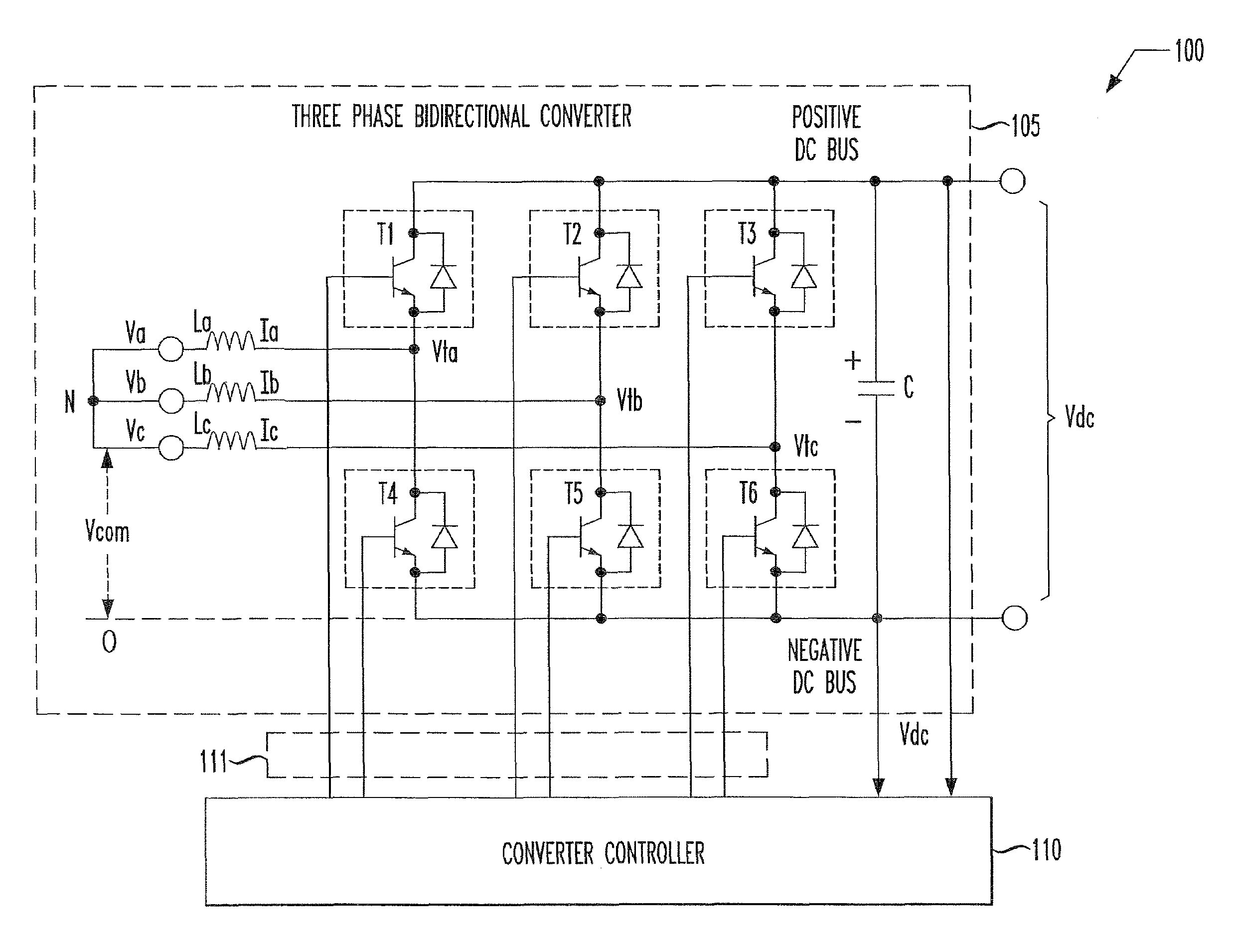 Modulation controller, method of controlling and three phase converter system employing the same