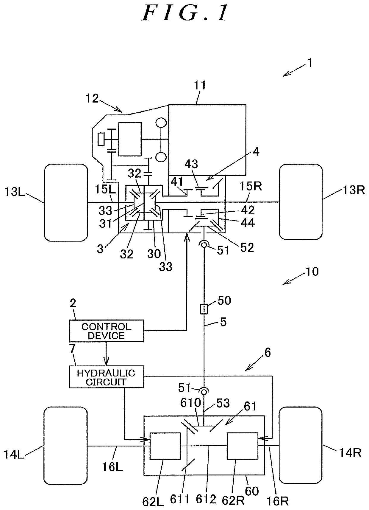 Four-wheel drive vehicle and method for controlling the four-wheel drive vehicle