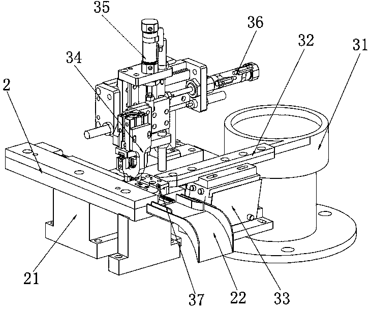 Automatic assembly line for automobile lamplight knob switch elastic piece contact points and work method thereof