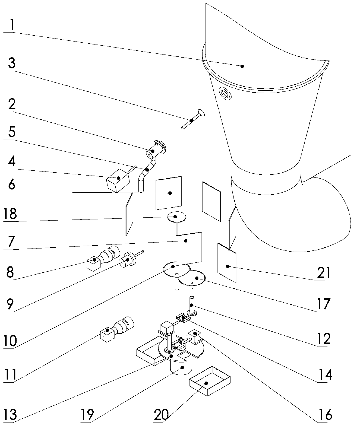 Device for on-line detection of particle properties in fluidized bed granulation process