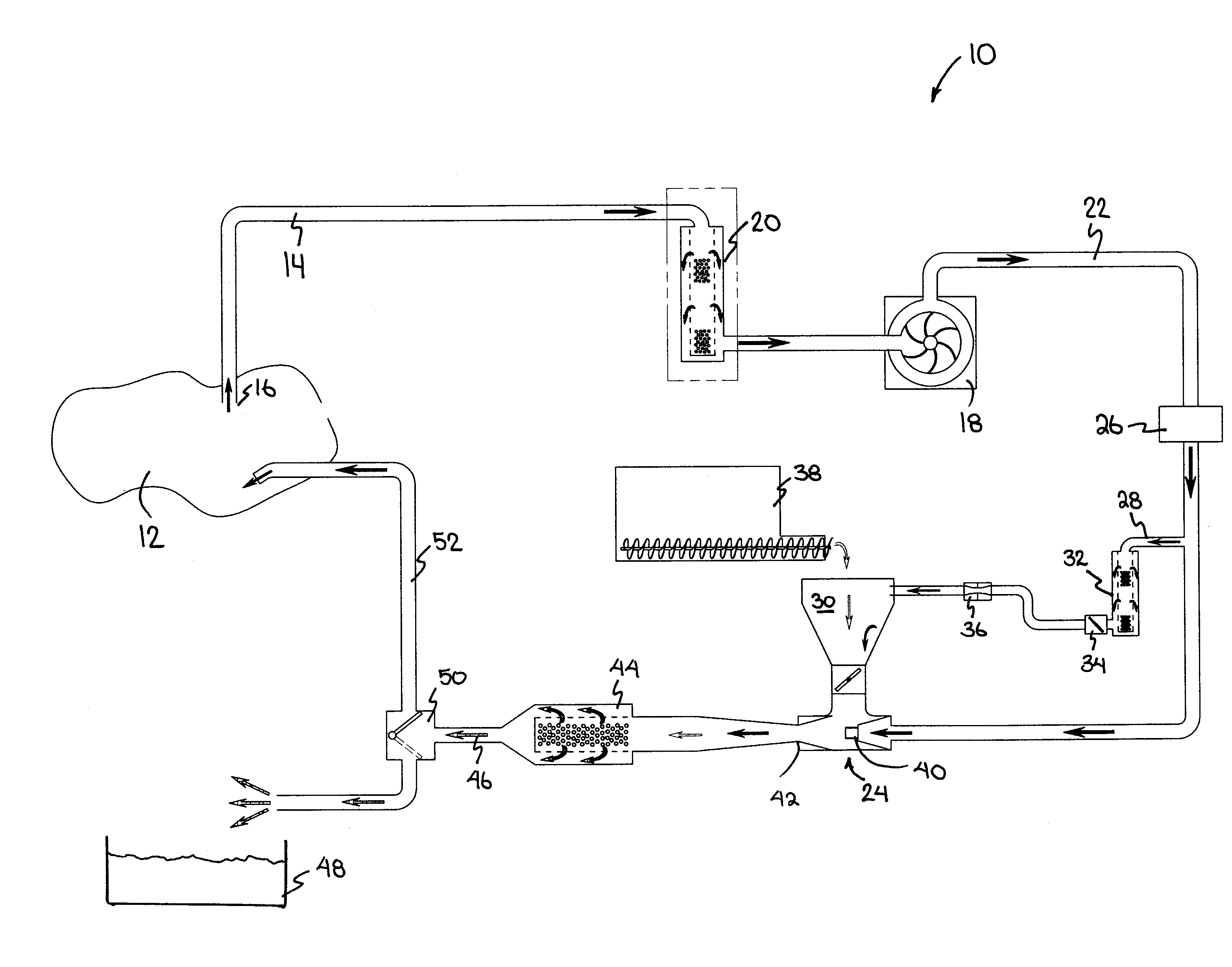 Apparatus for the incorporation of a dry treatment product into a liquid waste