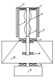 Double-acting wind-light hybrid power generation device