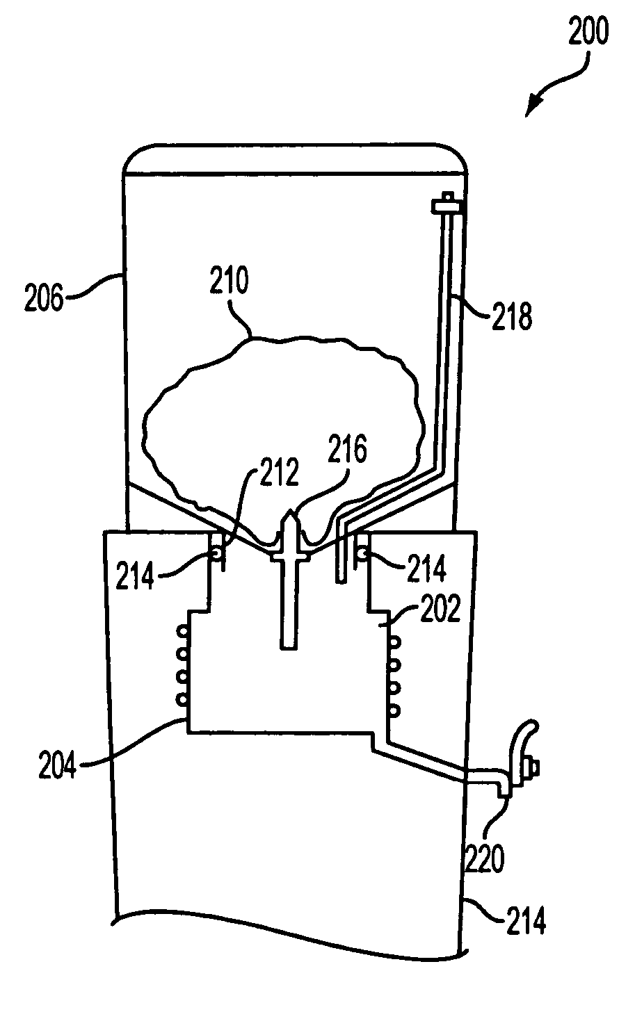 Office water cooler adapter for use with bagged fluids