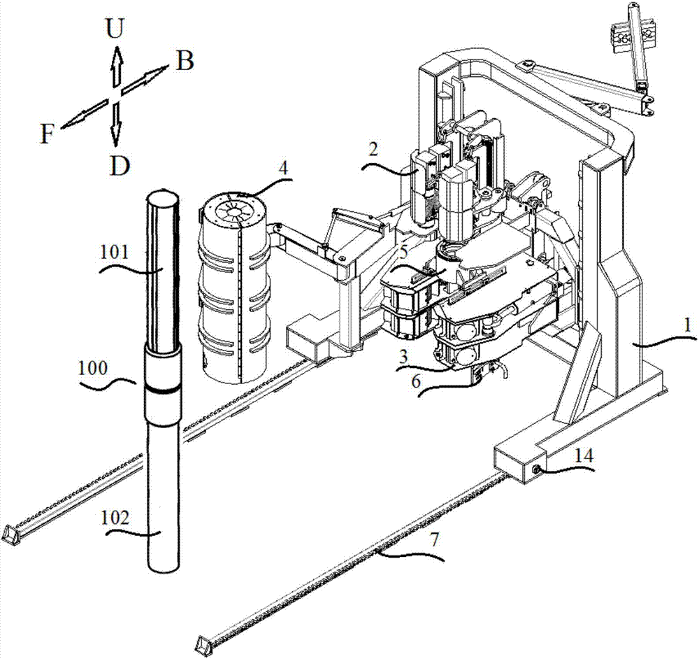 Rail type iron roughneck