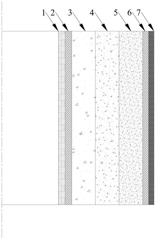 Multilayer functional gradient vertical shaft wall structure and construction process