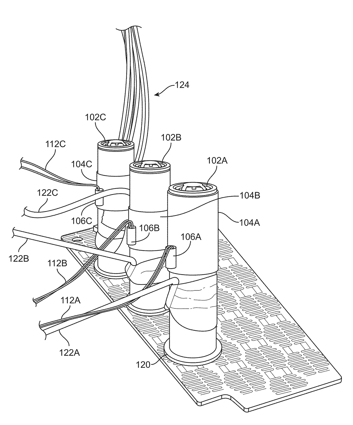 Method and apparatus for attaching battery temperature sensor