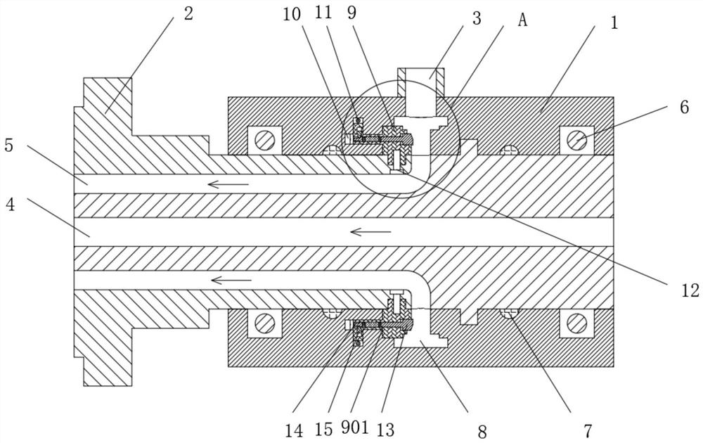 Hydraulic rotary joint for excavator rotation