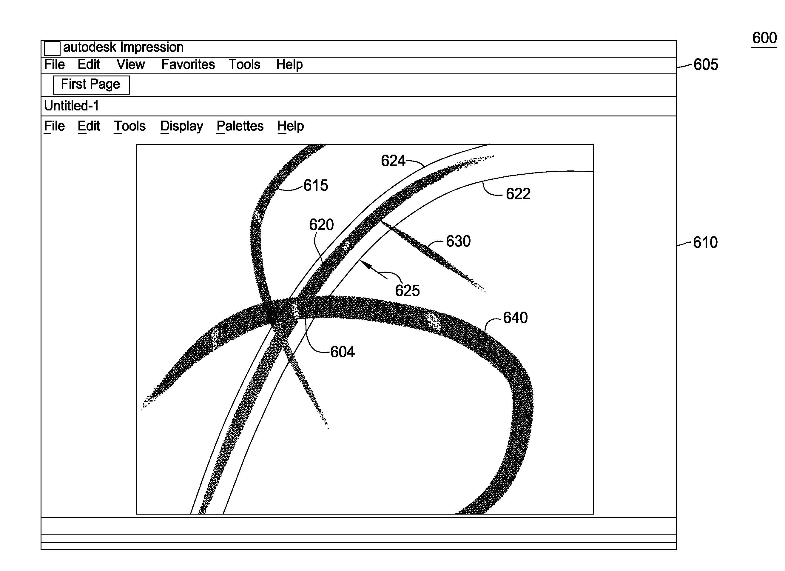 Pencil strokes for vector based drawing elements