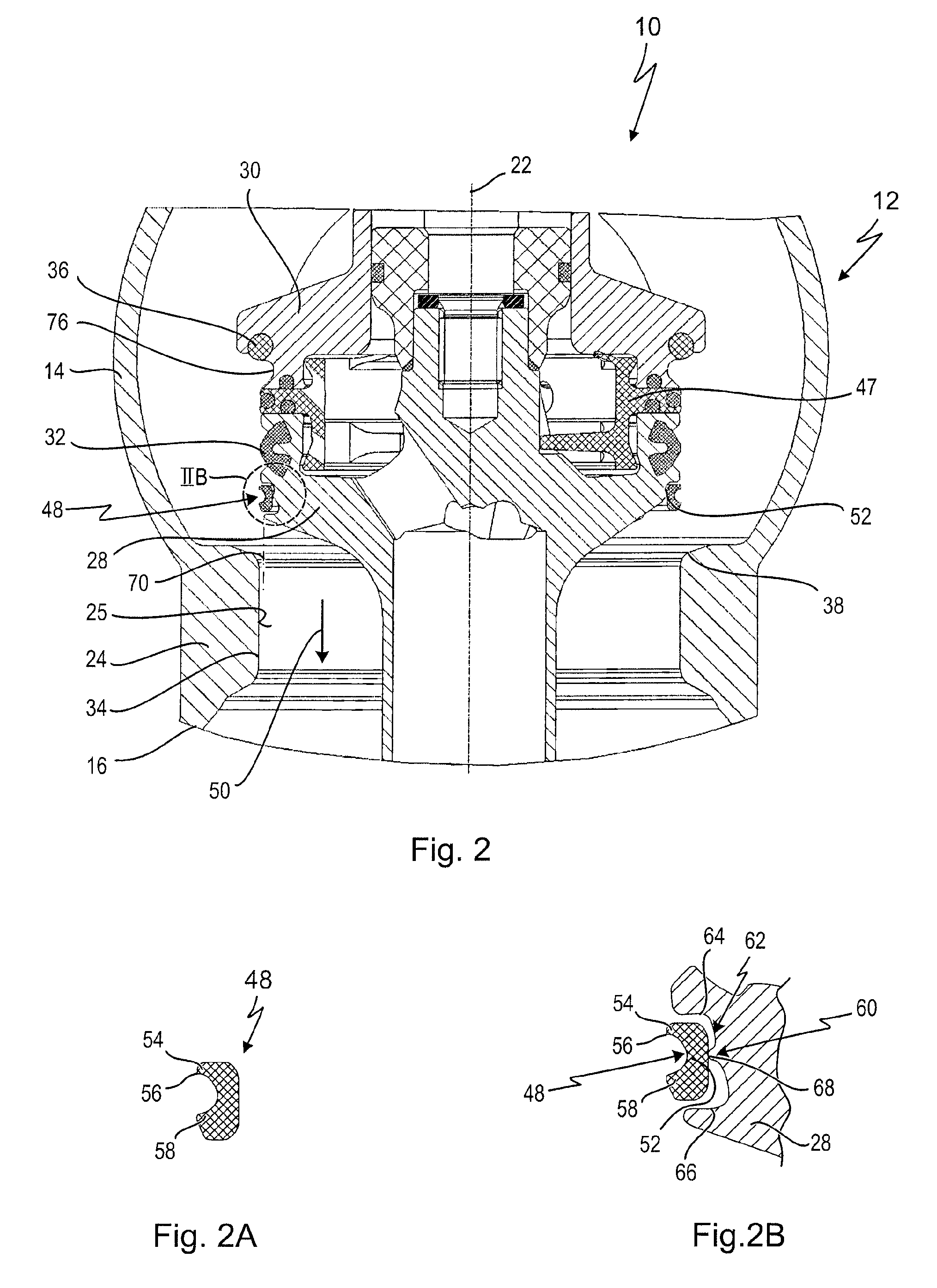 Valve for product-guiding processing plant