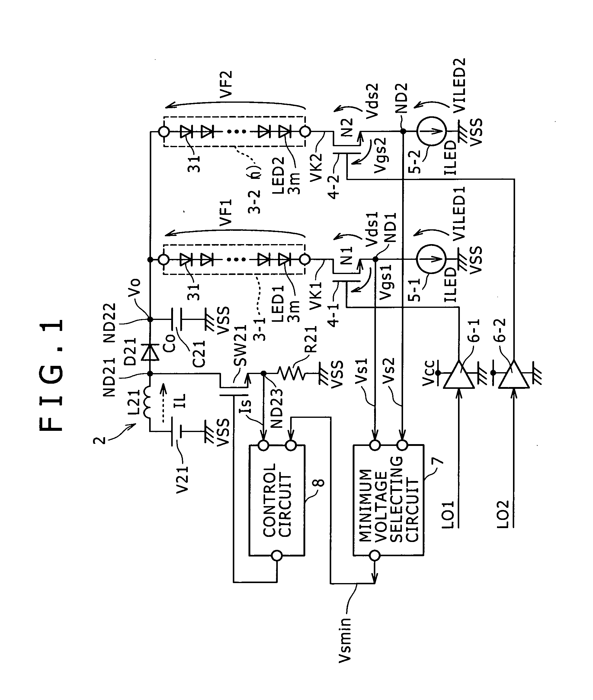 Light-emitting element driving device and display device