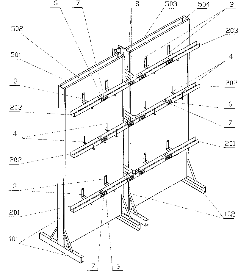 Emulation experiment platform of buildings integrative wire laying system and emulation method thereof