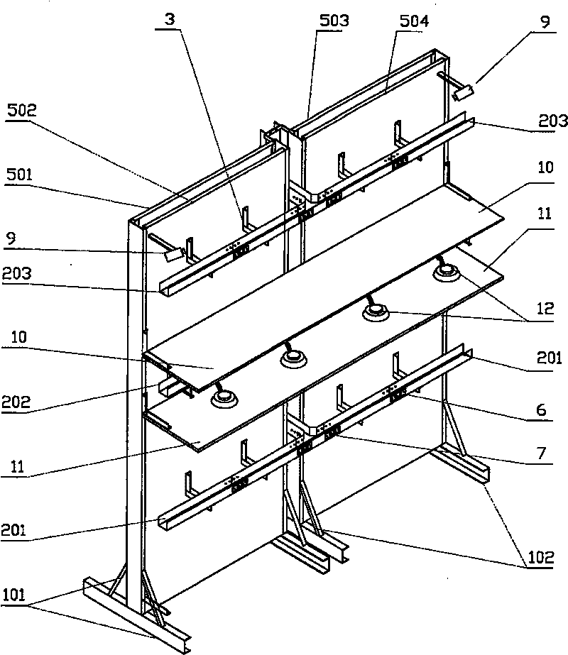 Emulation experiment platform of buildings integrative wire laying system and emulation method thereof