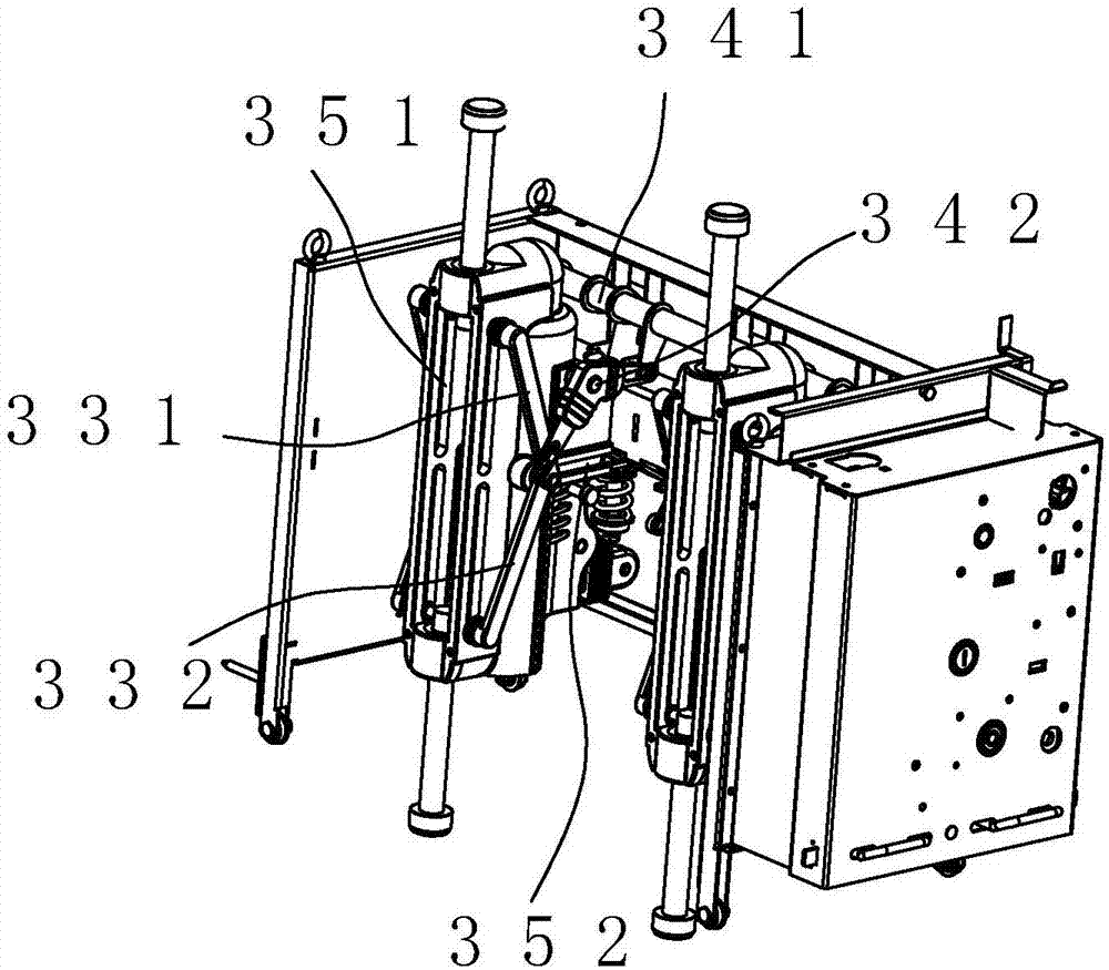 Longitudinal movement type circuit breaker handcart