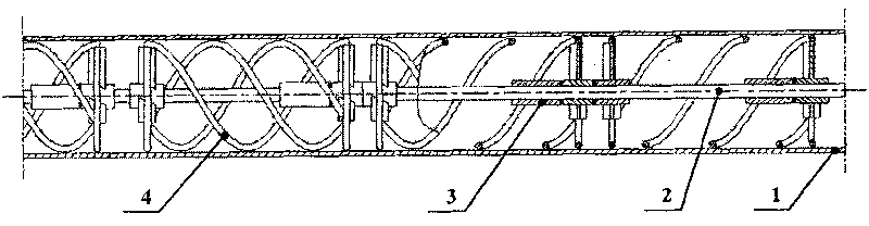 Subsection rotating multi-head spring type self-cleaning reinforced heat exchanger