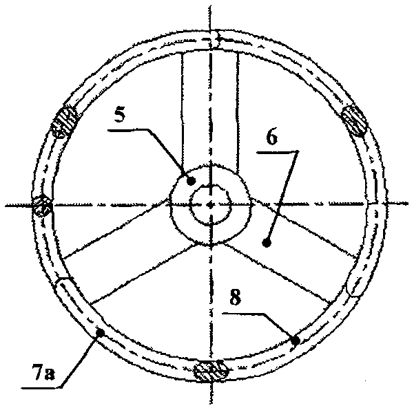 Subsection rotating multi-head spring type self-cleaning reinforced heat exchanger