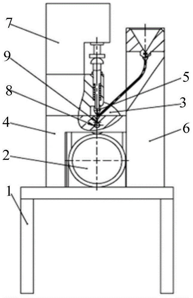 Device for pressing developing point