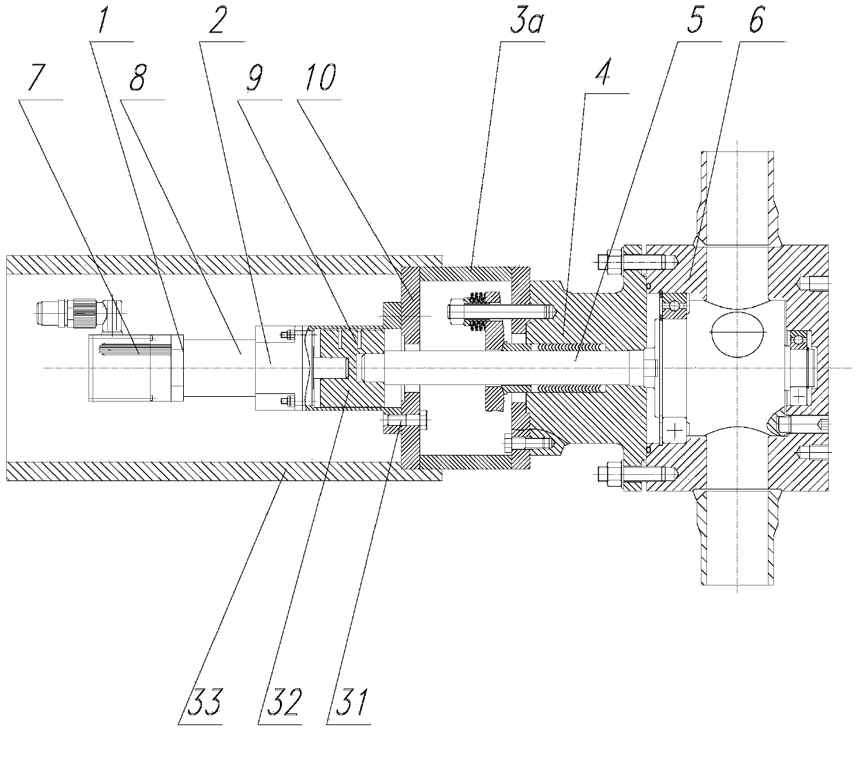 Steering gear applied to high temperature gas cooled reactor