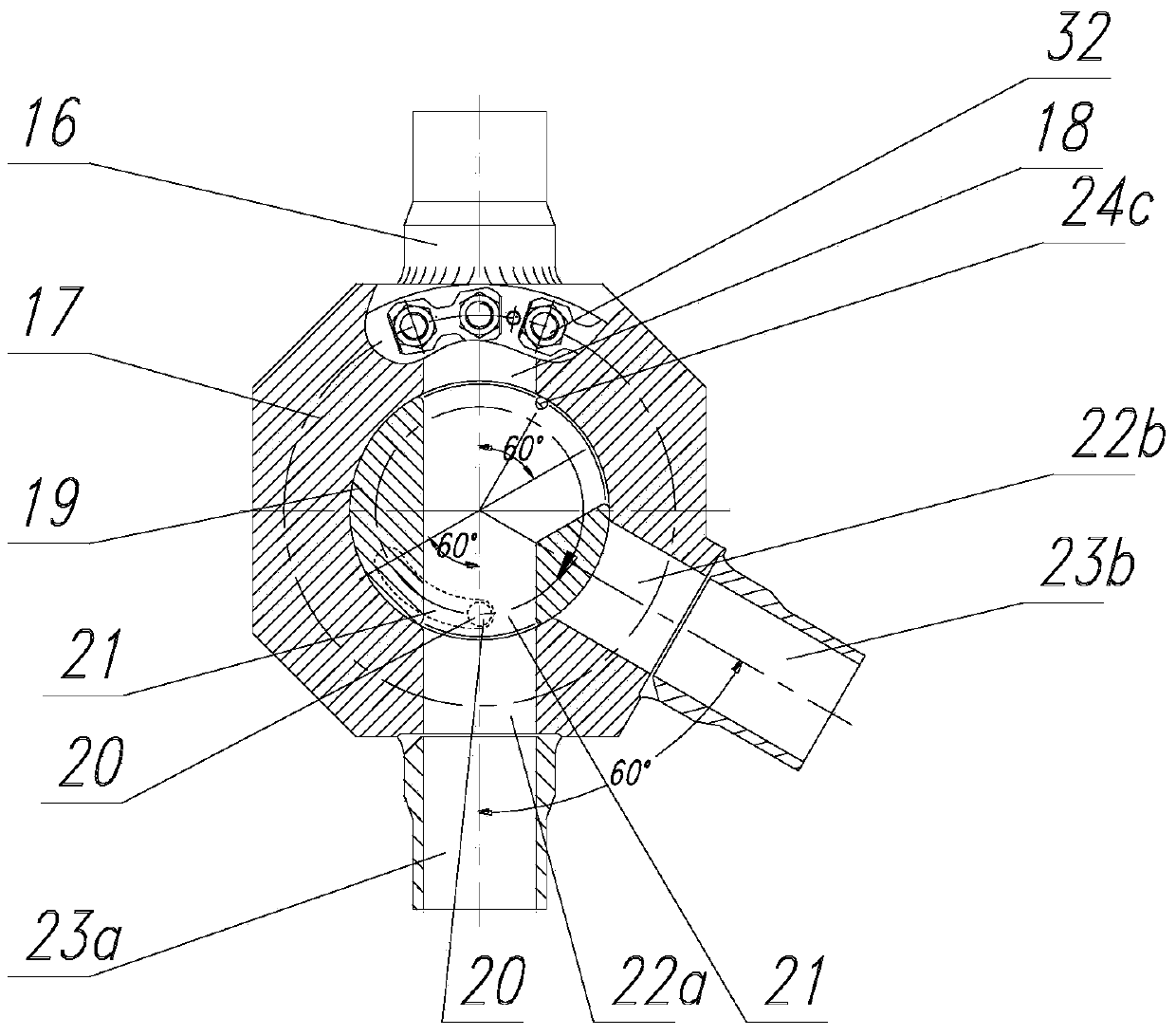 Steering gear applied to high temperature gas cooled reactor