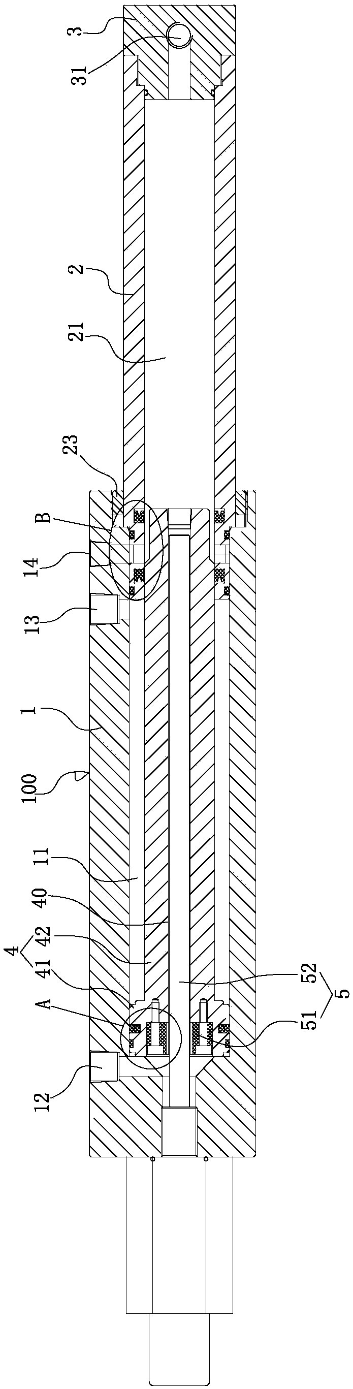 Built-in magnetostrictive displacement pressurizer