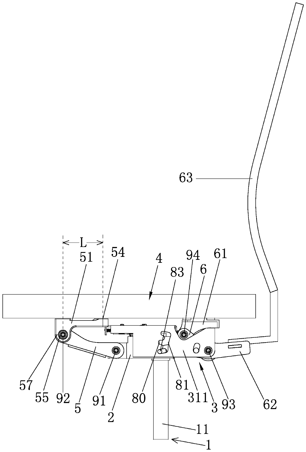 Full-dynamic seat back synchronous linkage device