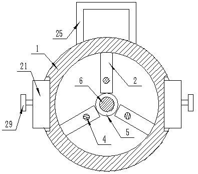 Uniform fertilizer scattering device for crops