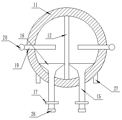 Uniform fertilizer scattering device for crops