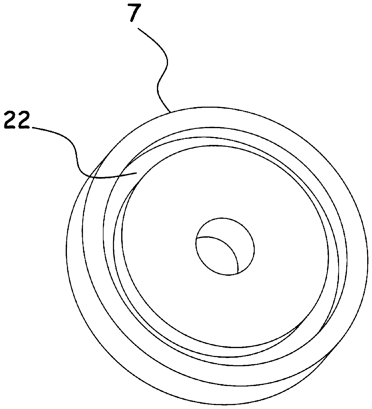 Optical coating material guiding and drying device