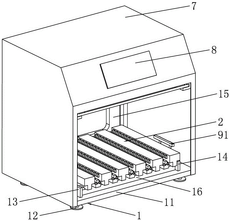 Novel vacuum blood collection tube cover opening and closing all-in-one machine