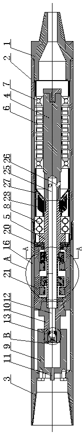 Downhole pressurization auxiliary rock breaking tool