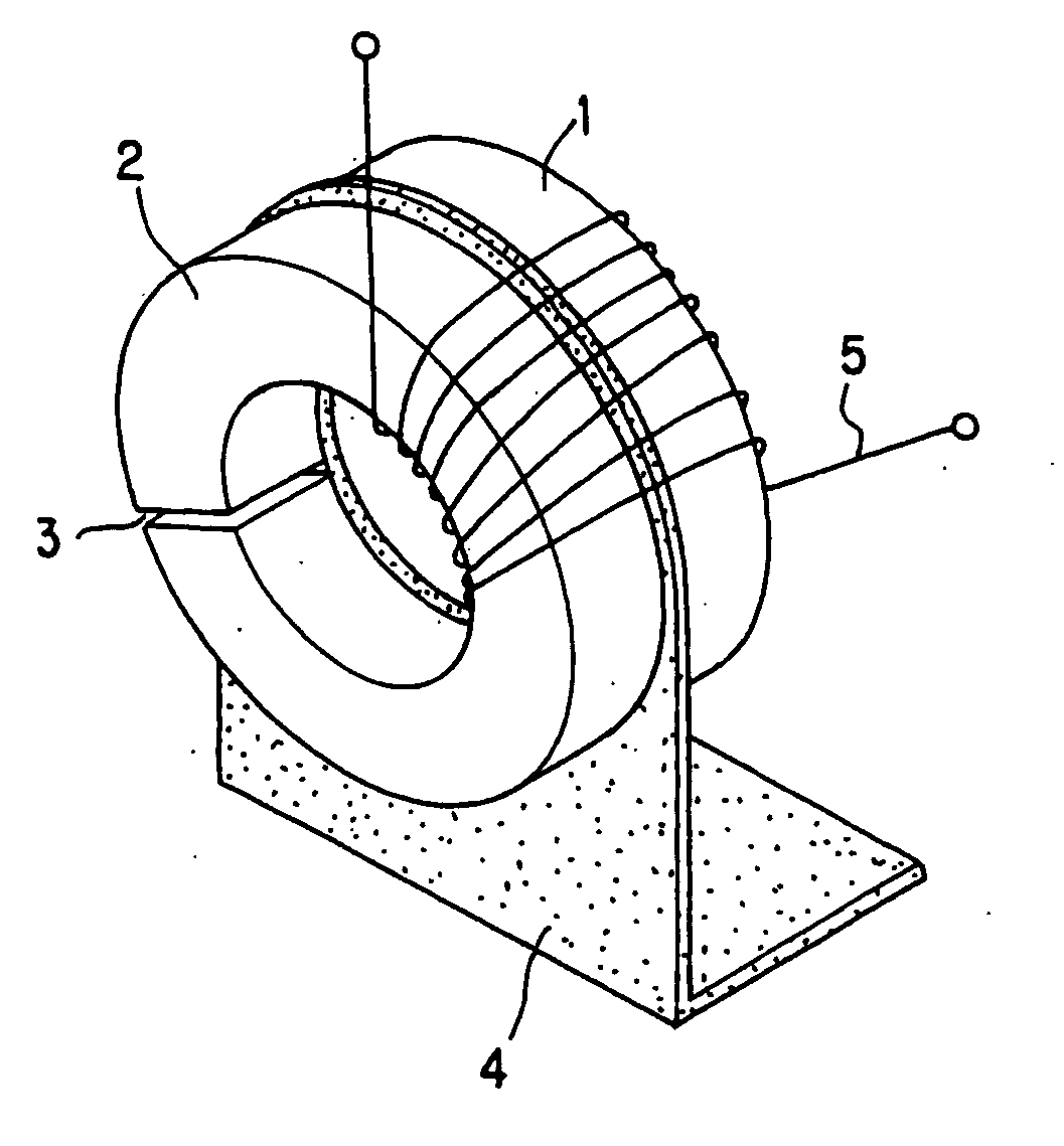 Composite core nonlinear reactor and induction power receiving circuit