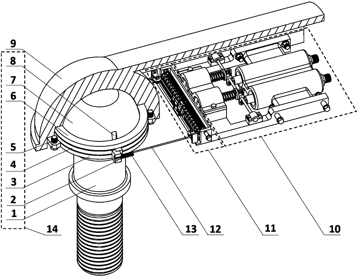 Differential distribution device of travel trailer braking force