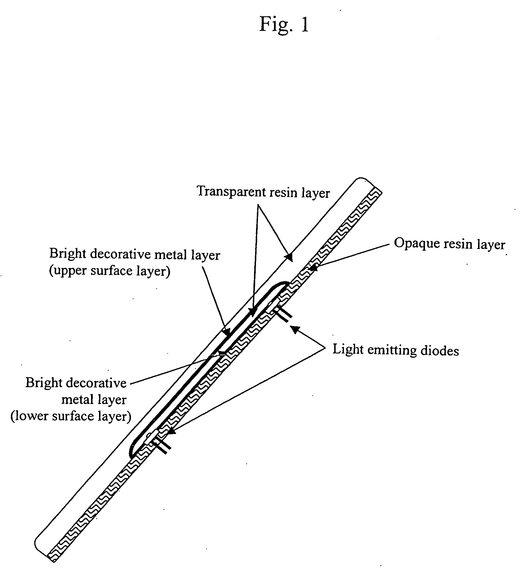 Bright decorative molded articles and molded articles located in the beam path of radar device