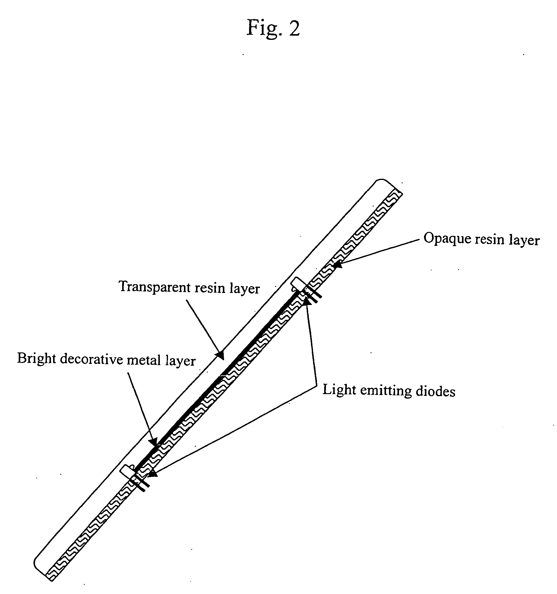 Bright decorative molded articles and molded articles located in the beam path of radar device